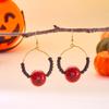 Elegant Black Spiders Bat Drop Earrings Lightweight Zinc Alloy Goth Style Halloween Costume Jewelry Party Ear Accessories