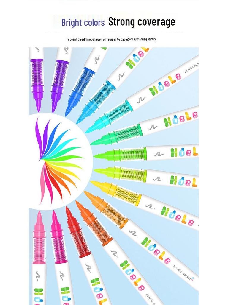 Huideluo Soft-tip Marker Set: Liquid Ink Acrylic Art and Journal Drawing Pens for Students