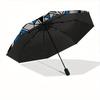 1pc Mandala Artwork Automatic Folding Umbrella, Portable & Foldable Design with 8 Ribs, Casual Outdoor Accessory Halloween and Christmas Gif