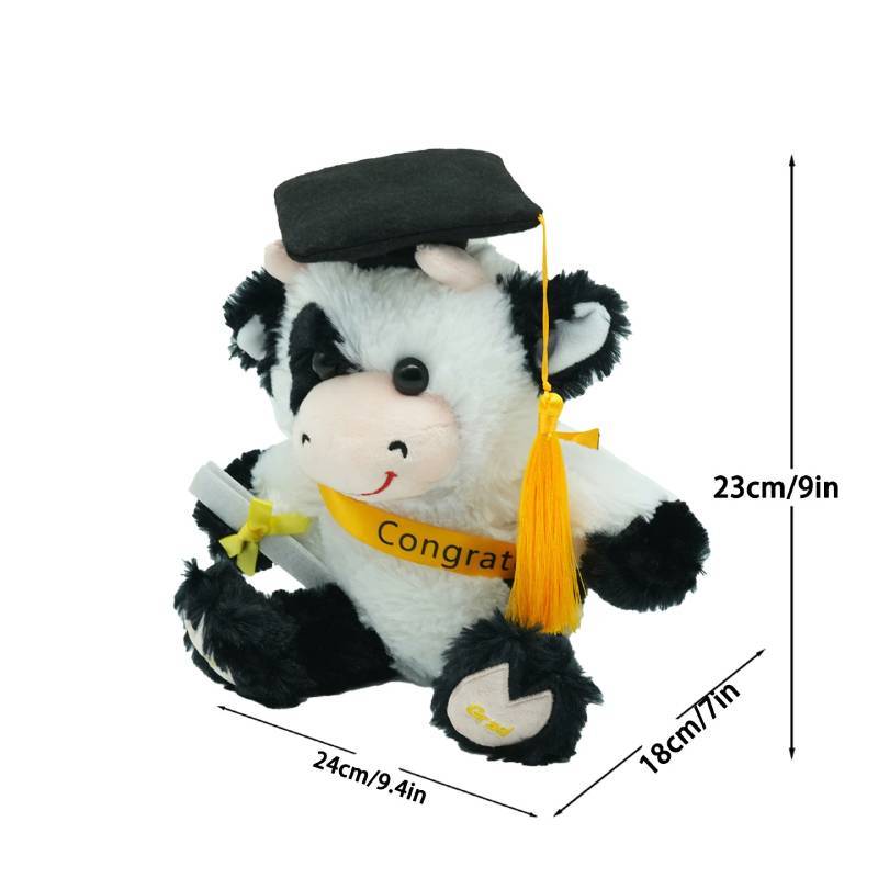 Penguin Cow Doctor Plush Toy With Pp Cotton For Graduation Gifts And Kids