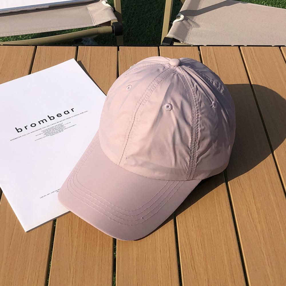 Korean Style Quick-Drying Baseball Cap Solid Color Peaked Cap Casual Solid Color Sun Hat  Men