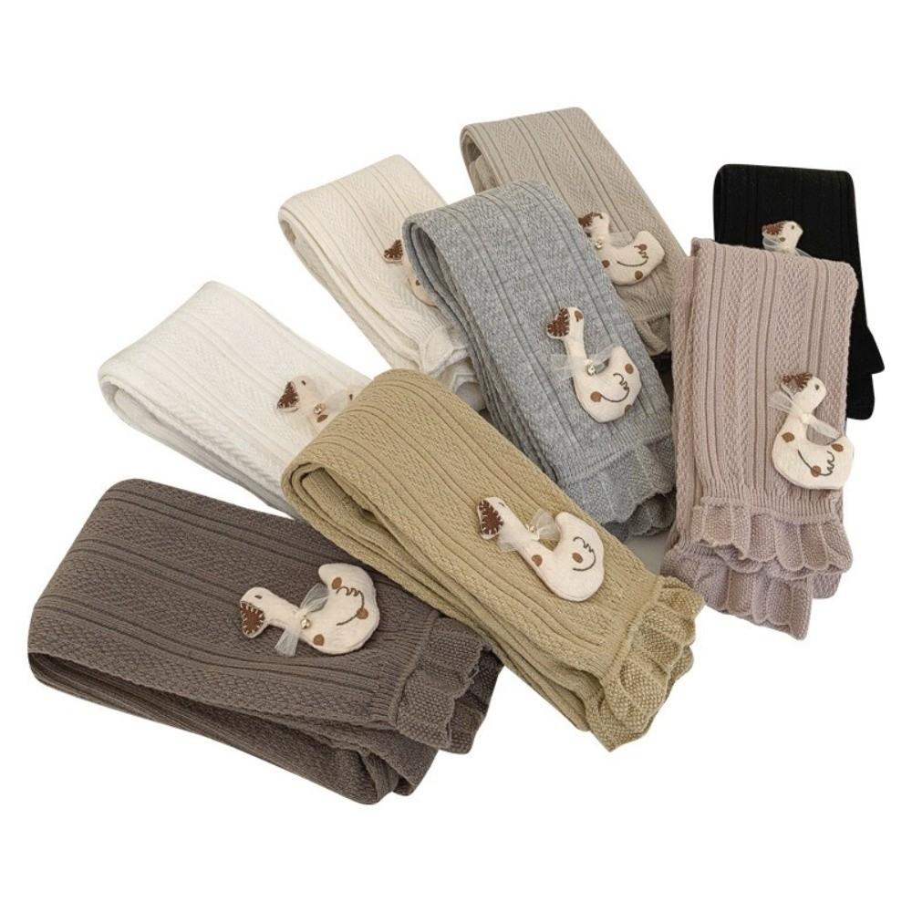 Elastic Waistband Kids Cotton Legging Thin Cotton Lace Trim Tight New Girls Footless Tight Girls