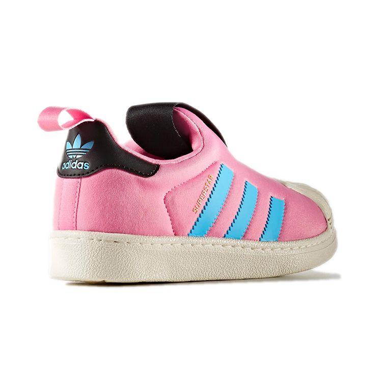 Adidas Originals Superstar 360 Casual Durable Non-Slip Low-Top Kids Skate Shoes Kids Sneakers Pink Blue BY9927