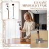 Moderne hohe Edelstahl-Blumenvase Dekorativer Einzelstielhalter für Zuhause Büro Tischplatte Display Minimalistisches Design