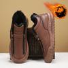 Winter Men's Shoes Plus Velvet Thickened Warm Casual Sports Shoes One Pedal Double Zipper Men's Big Cotton Shoes