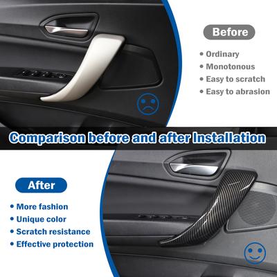 ABS Carbon Fiber Kryt Rukojeťi Tažného Madla Dveří Interiéru Auta Lišta Pro BMW Řady 1 2 F20 F21 F22 F23 2012-2018 Autopříslušenství
