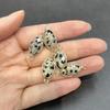 5Pcs, Natural Stone Marquise Faceted Connector Charms 11×25mm, Golden Plated Edge Pendants for DIY Necklace Bracelet Jewelry Making