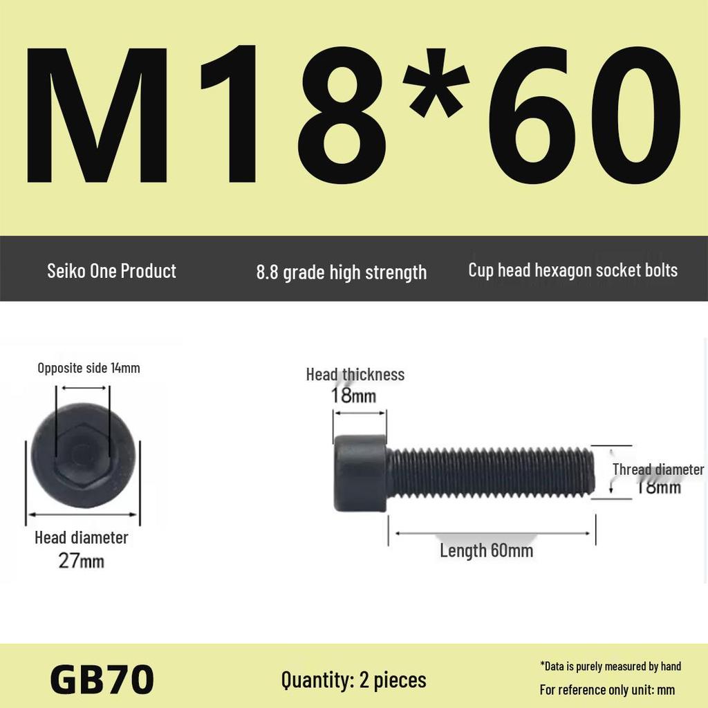 8.8 High-Strength Socket Head Cap Screw Bolt (M4-M16)