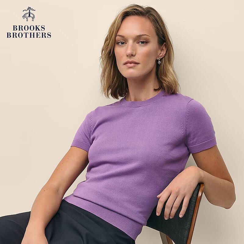 Brooks Brothers Women s Supima Cotton Round Neck Knit Sweater M