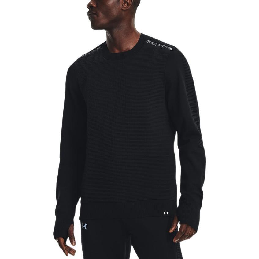 Under Armour Sweatshirts Men's Black Crew Neck Moderate Regular 1371573-001