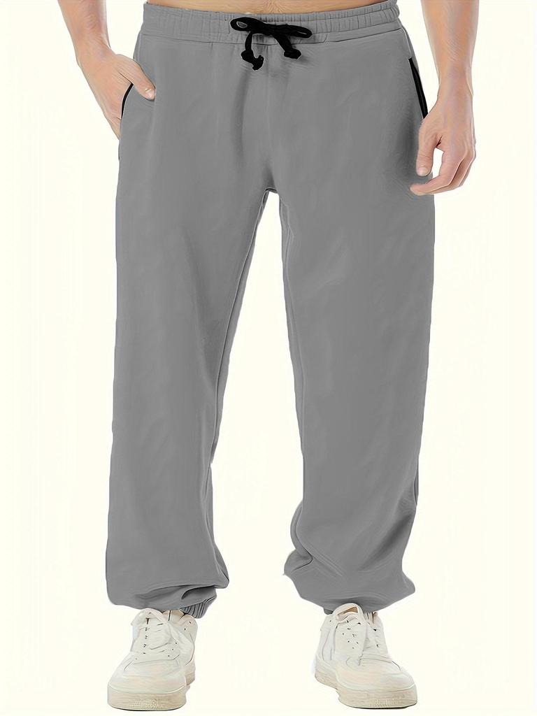 2025 Men's Warm Plus Velvet Casual Drawstring Pants - Autumn/Winter Trend