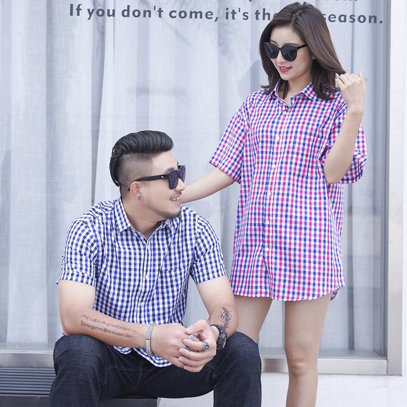 Plus Size Men's Plaid Short Sleeve Shirt - Loose Fit