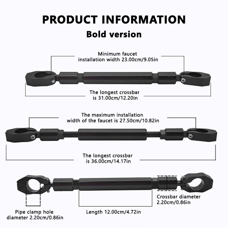 SEAMETAL Motorcycle Handlebar 22mm Aluminum Alloy Clamp Adjustable Crossbar