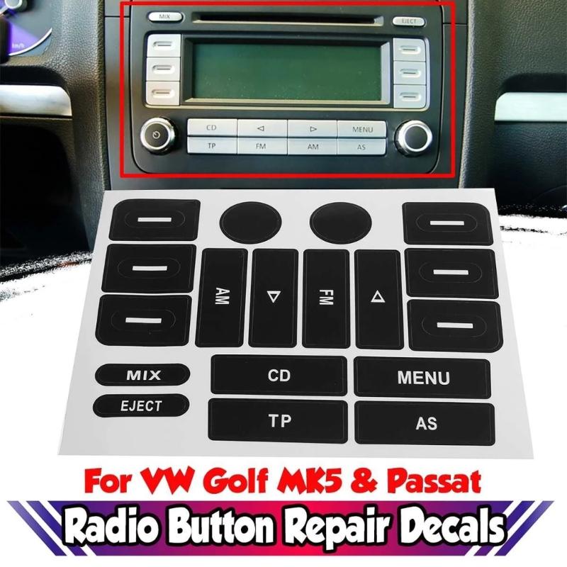 Praktische Auto Navigation FM Radio Taste Reparatur Aufkleber Aufkleber Abdeckung Anti Korrosion Dekoration Geeignet Für Golf MK5