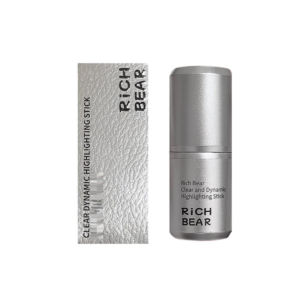 RICH BEAR Dewy Skin Highlighter Stick: Women's Fine Shimmer Contour and Blush Makeup.