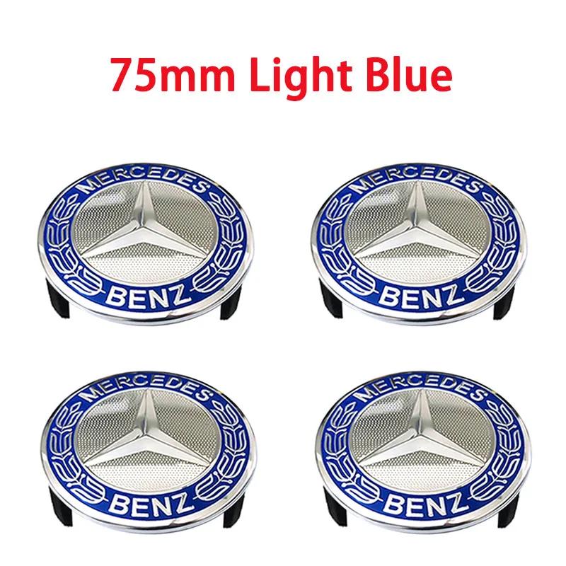 wzcbs10 2025 Hot 40pcs 75mm Wheel Center Hub Cap Emblem For Mercedes Benz Car Rims Cover Logo Badge 3pin A1714000025 6pin A1674015900 Ac