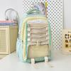 Schoolbag new high-value Mori ins fresh and sweet contrasting color splicing backpack junior high school students lightweight travel backpack