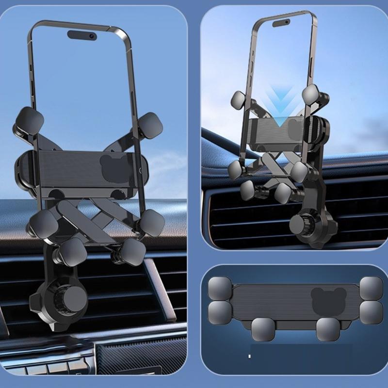 Car Phone Holder with Rotatable Arm High Stability Vent Mount Hands frees Car Phone Holder Quick Fixing for Vehicles