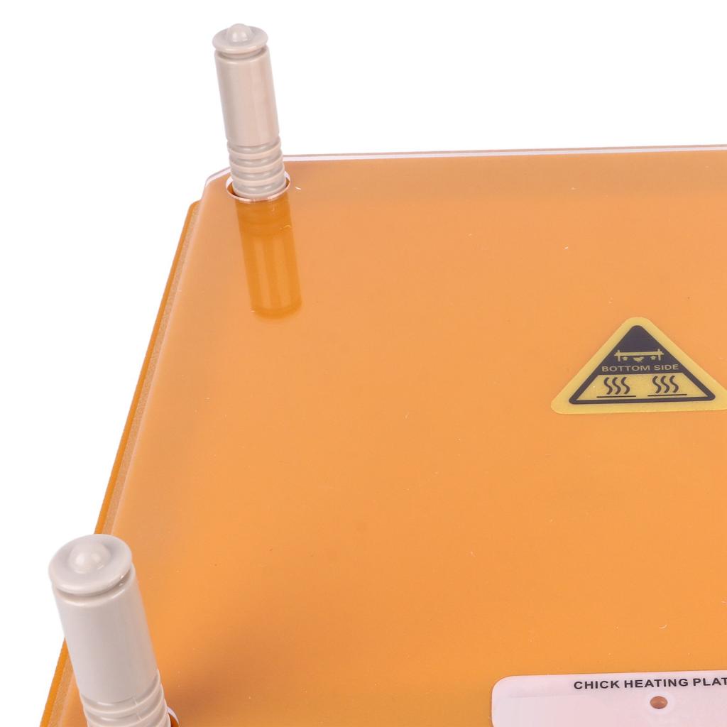 Chicken Brooder Heater Plate 10x10 Inch Brooder Heater with Dust Shield for Chicks Keep Chicks Warm Cozy US Plug 110V Yellow
