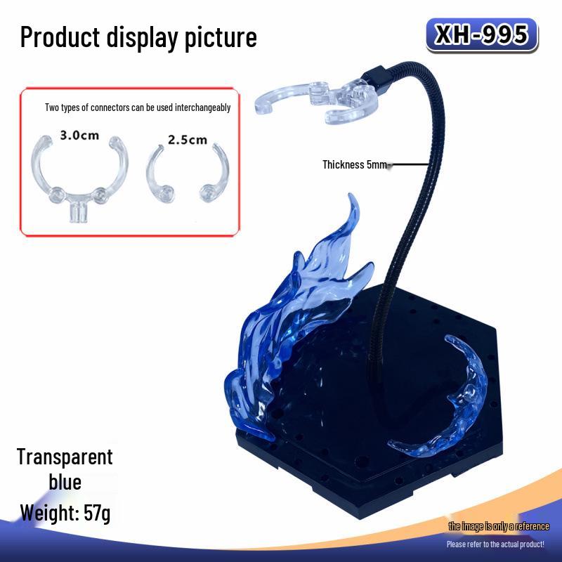 Snake Bone Fire Wind Poseable Stand: Special Effects Display for Gundam Model or Anime Figure Statue Aura.