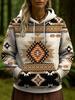 Retro dámské mikiny s kapucí 3D potisk Geometrická grafika Abstraktní mikina Pulovry Streetwear Dámské oblečení Podzim Zima