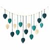 Cotton Rope Wall Hanging with Leaf Ornaments Handmade for Bedroom, Studio