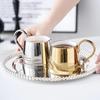 Electroplated Light Luxury Nordic Mug Ceramic Coffee Cup Cups Personalized Gifts Cup for Tea Christmas Mugs