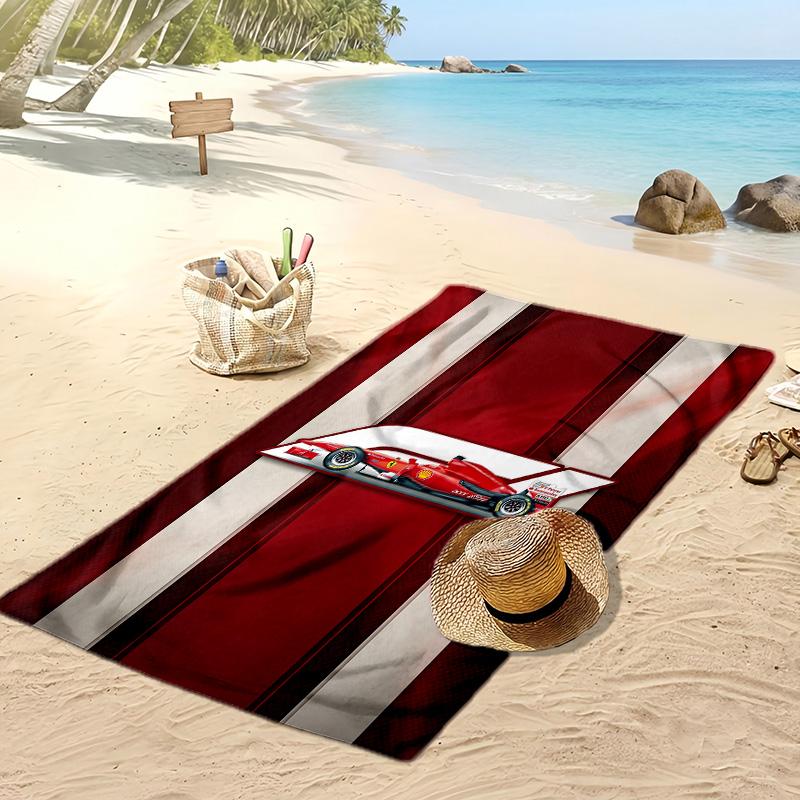 Asciugamano da Spiaggia Stampa F1 Morbido Portatile Asciugatura Rapida?Asciugamano Asciutto Per Piscina Vacanza Estiva Sport all'Aperto
