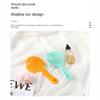 Macaron Lollipop Shape Barber Comb Hanging Hole Scalp Massage Comb Solid Color Hair Brush  Girl