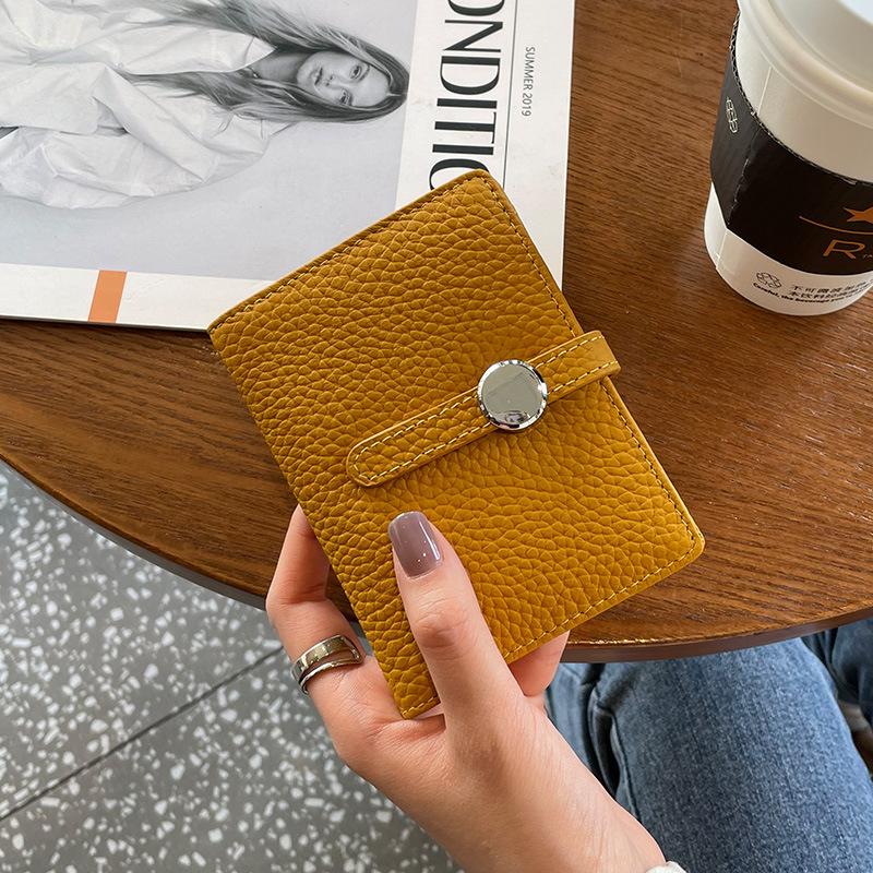 

Head Cowhide Purse Women s Short Leather Print Drawstring Multi-card Wallet Wallet