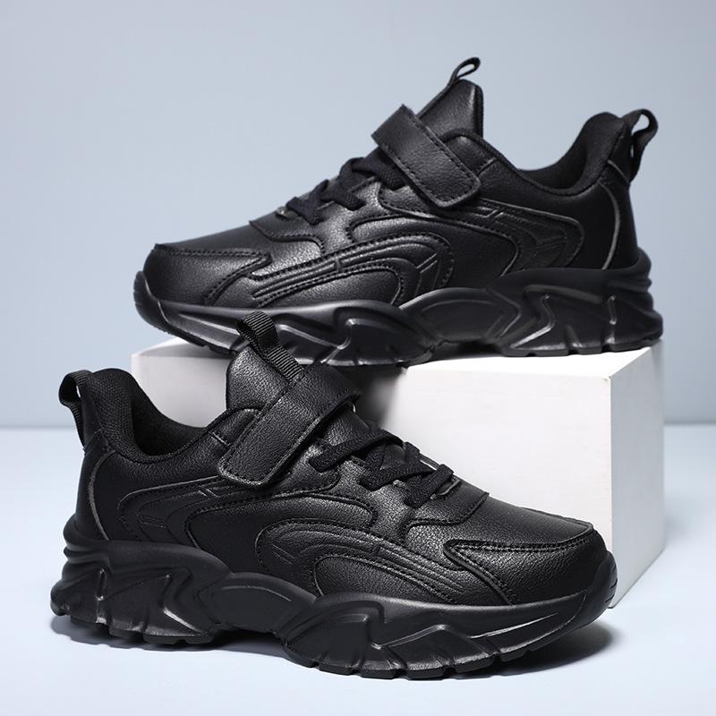 897 children's sports shoes boys' fashion sports shoes mesh surface medium and large white children's sports shoes four seasons campus leather surf