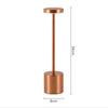 Simple LED Rechargeable Touch Metal Table Lamp Three Colors Bedside Cordless Desk Lamp Bar Outdoor Decoration Led Night Light