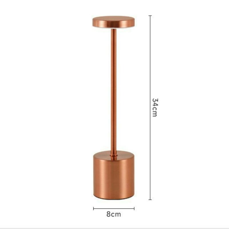Simple LED Rechargeable Touch Metal Table Lamp Three Colors Bedside Cordless Desk Lamp Bar Outdoor Decoration Led Night Light