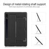 For Samsung Galaxy Tab S7+ Case PU Leather Coated PC Tablet Cover with Back Kickstand