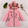 Jaqueta de desenho animado para meninas adorável inverno quente e estiloso casaco engrossado para meninas para clima frio