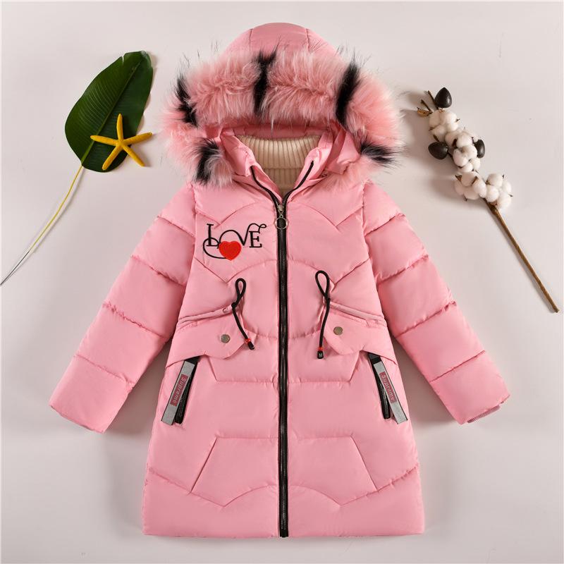 Jaqueta de desenho animado para meninas adorável inverno quente e estiloso casaco engrossado para meninas para clima frio