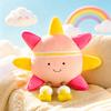 35cm Fun Cute Sun Plush Doll Pillow Colorful Roller Skating Rainbow Smile Sun Sky Plush Toy Home Decor Gift For Kids