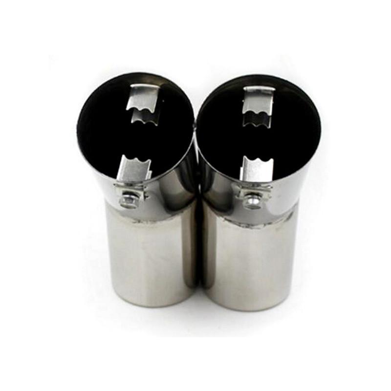 For VW Golf 4 Bora Jetta Dual Stainless Steel Exhaust Tailpipes Muffler Tips High Polish Car Performance Enhancement