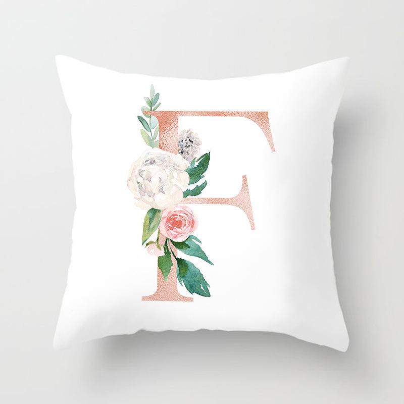 New Fashion 26 English Letter Pattern Cushion Cover Home Fabric Sofa Modern Style Pillow Cover