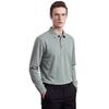 SHANSHAN Men's Elastic Long-Sleeve Polo Shirt