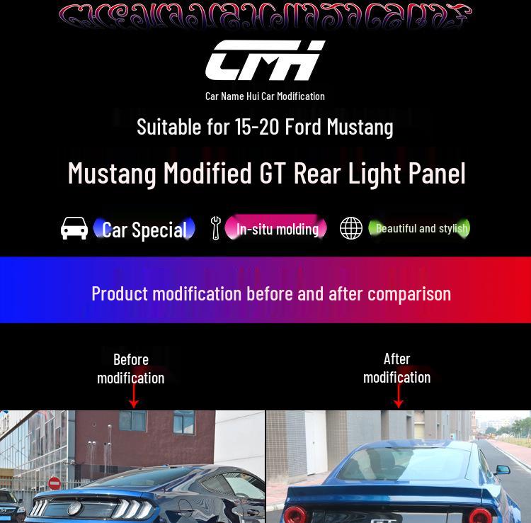 15-23 Ford Mustang Trunk Light Panel Tailgate Cover Replacement