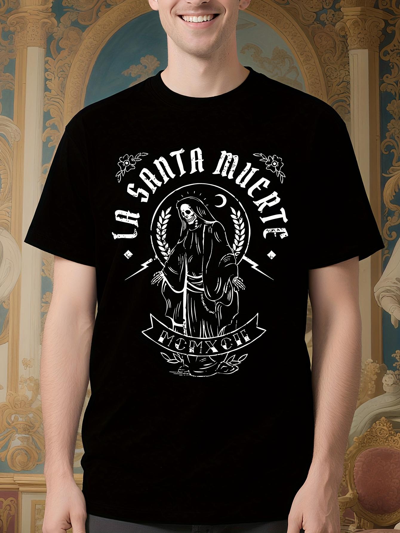 La Santa Muerte Graphic Tshirt - Gothic Mexican Folk Art ... XXXXL