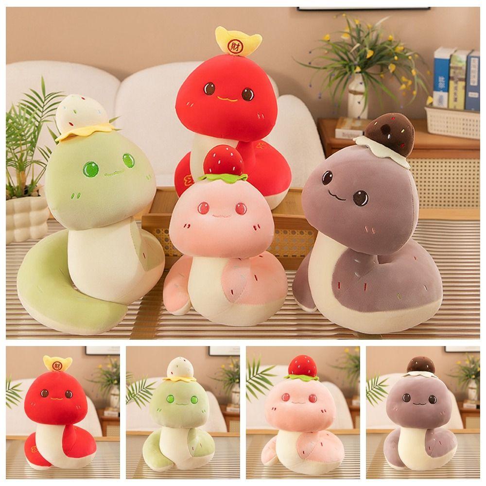 Good Luck Snake Year Plush Toy Big Eyes Lucky Snake Doll Plushies  Birthday Gifts