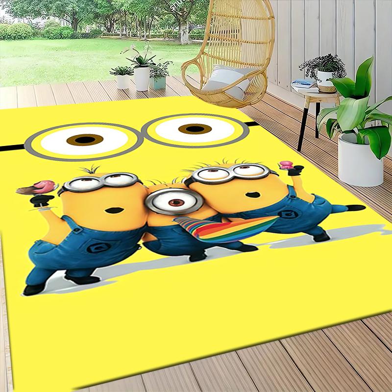 Minions Teamwork Friendship Carpet Rug Soft Washable Antislip Home Living Room Sofa Mats Personalized Christmas Rug