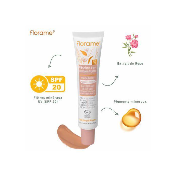 Florame BB Cream 5-in-1 SPF20 Medium Organic 40ml