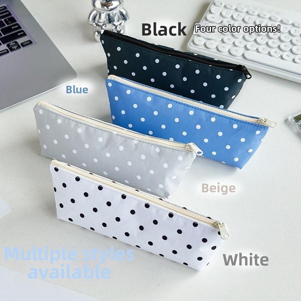 Large Capacity Pen Bags Zipper Closure Pencil Pouch New Makeup Pouch Stationery Organizer