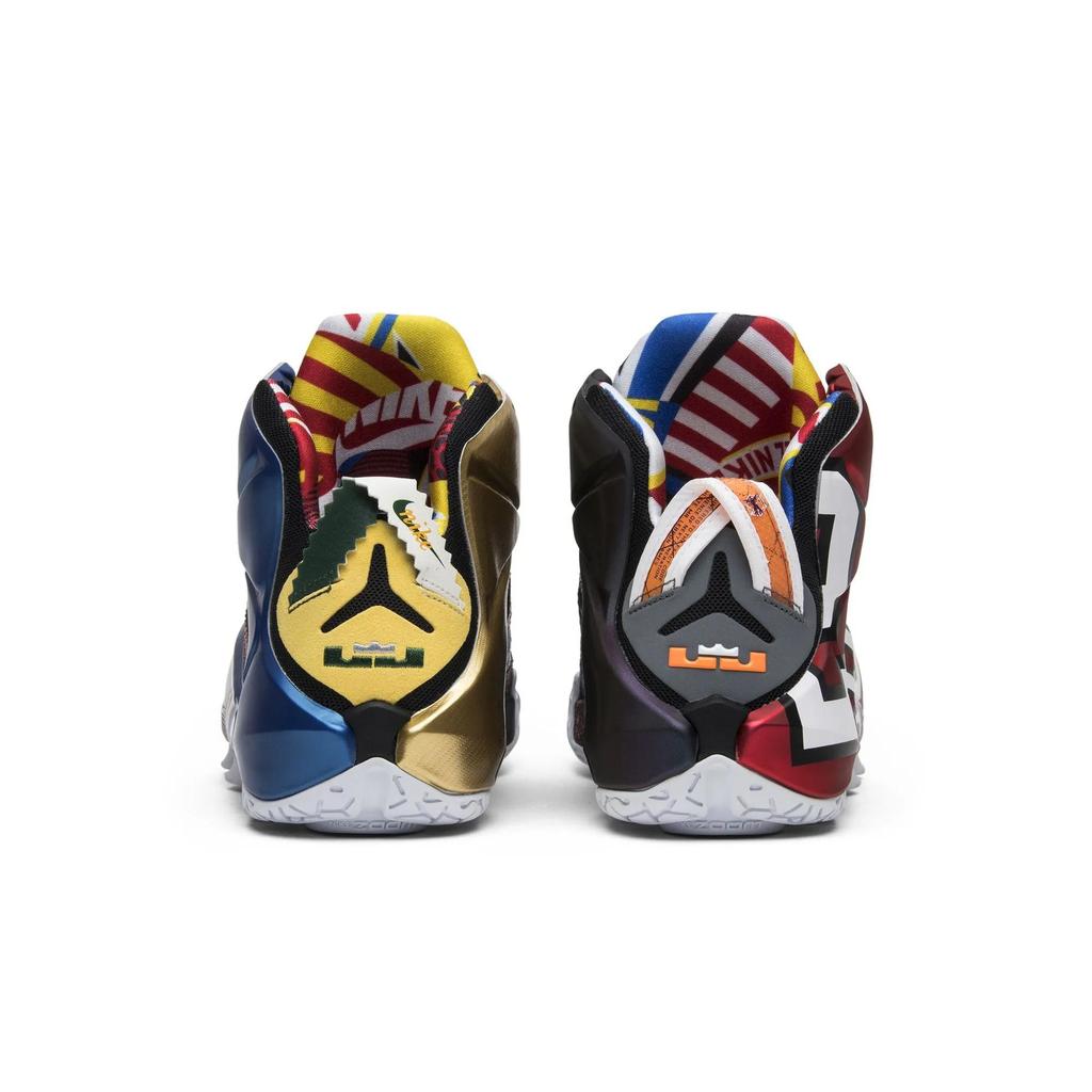 Nike LeBron 12 SE 'What The' (Unisex) Multi-Color / Metallic Cacao / Phantom Basketball Shoes 802193 909