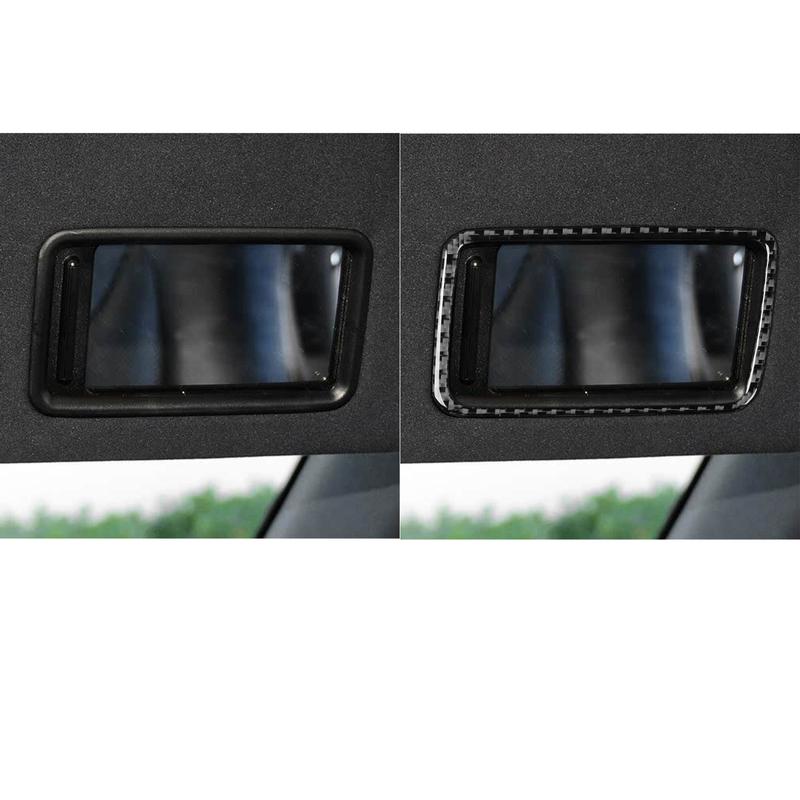 Real Carbon Fiber Car Accessories Vanity Mirror Frame Cover Soft Sticker For Lexus RX350 RX450h 2010 2011 2012 2013 2014 2015