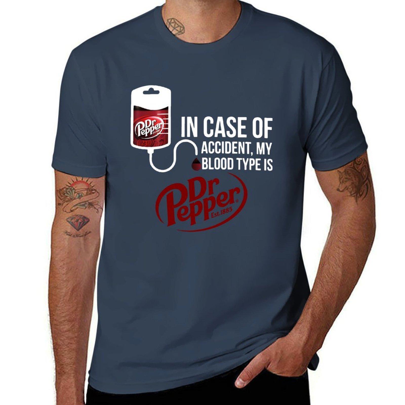 in Case of Accident My Blood Type is DRPepper TShirt Big and Tall Gym TShirt S