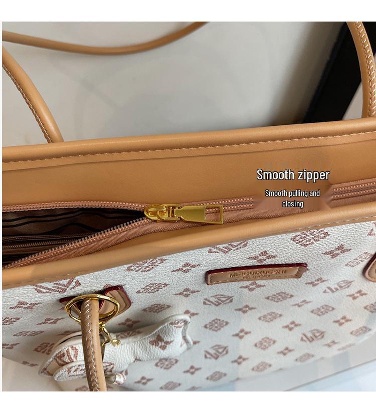Women's Large Capacity Retro Floral Tote Bag - Luxury, Versatile Shoulder & Crossbody Style